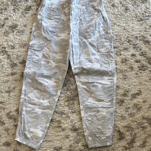 Calvin Klein Gray Camouflage Joggers with Elastic Waistband